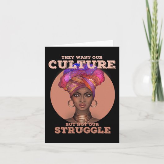 American American T for Women Black History Cultur Karte (Vorderseite)