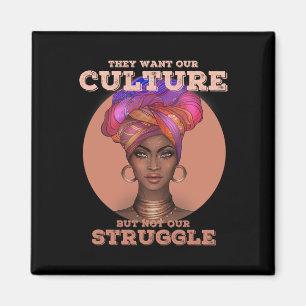 American American T for Women Black History Cultur Magnet