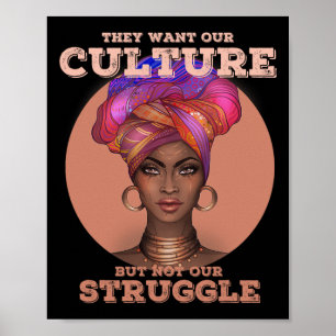 American American T for Women Black History Cultur Poster