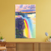 American and Horseshoe Falls in der Dämmerung Leinwanddruck (Insitu (Wohnzimmer))