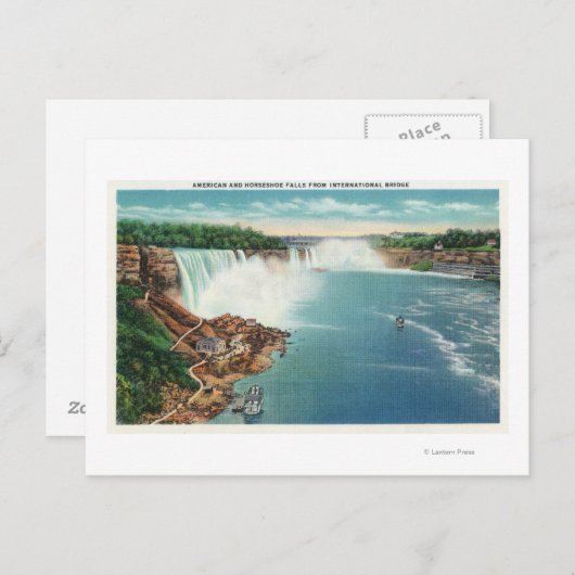 American and Horseshoe Falls Postkarte (Vorne/Hinten)