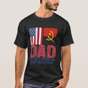 American Angolan Flag Vater Design for Vatertag T-Shirt
