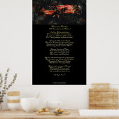 American Anthem Patriotic Art & Gedicht Poster (Küche)