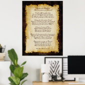 American Anthem Patriotic Original Gedicht Poster (Heimbüro)