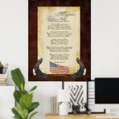 "American Anthem" - Patriotic Original Gedicht US Poster (Heimbüro)