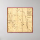 American Arctic Expedition Map (1853) Leinwanddruck (Vorderseite)