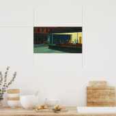 AMERICAN ARTIST Edward Hopper Nighthawks 1942 Poster (Küche)