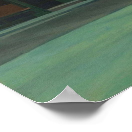 AMERICAN ARTIST Edward Hopper Nighthawks 1942 Poster (Ecke)