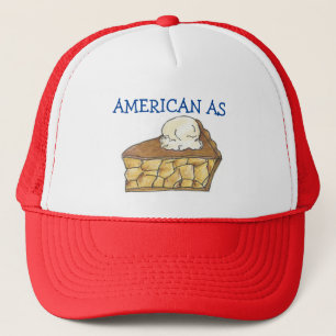 American As Apple Pie Slice Patriotic 4. Juli USA Truckerkappe