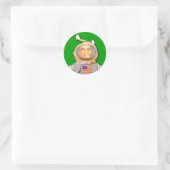 American Astronaut Toy Robot Stickers (Blatt mit 2 (Tasche)