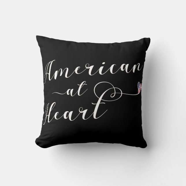 American at Heart Throw Cushion, USA Kissen (Vorderseite)