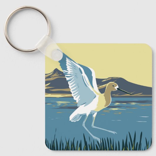 American Avocet Schlüsselanhänger (Vorderseite)