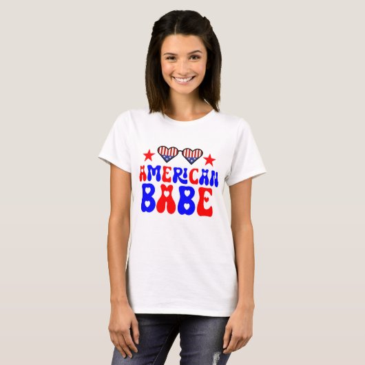 American Babe 4 Juli T-Shirt (Vorne ganz)