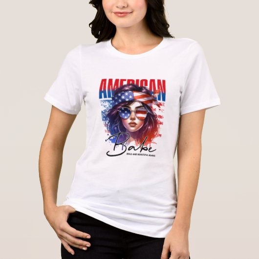 American Babe Patriot Design Tri-Blend Shirt (Vorderseite)