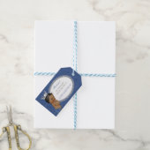 American Baby Boy Denim & Diamonds Crown Geschenkanhänger (Mit Garn)