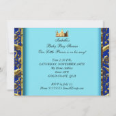 American Baby Shower Blue Gold Boy Einladung (Rückseite)