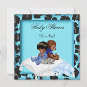 American Baby Shower Boy Animal Bear Einladung (Vorderseite)