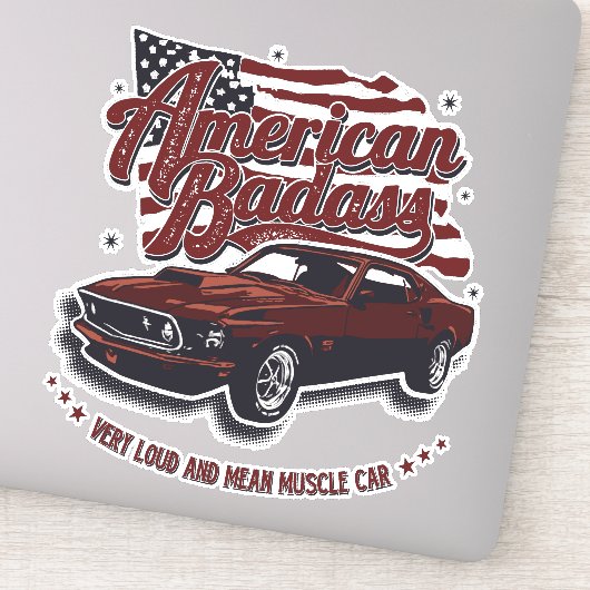 American Badass Very Louise Gemein Muscle Car Aufkleber (Detail)