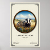 American Badger Zoology Series Poster (Vorne)