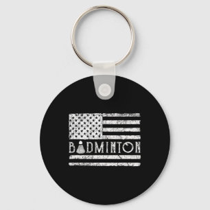 American Badminton Usa Flag Shuttles Funny Patriot Schlüsselanhänger