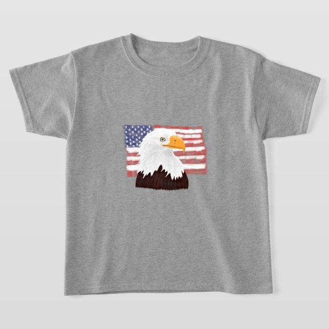 American Bald Adler und Flag - transparent. T-Shirt (Ablage )