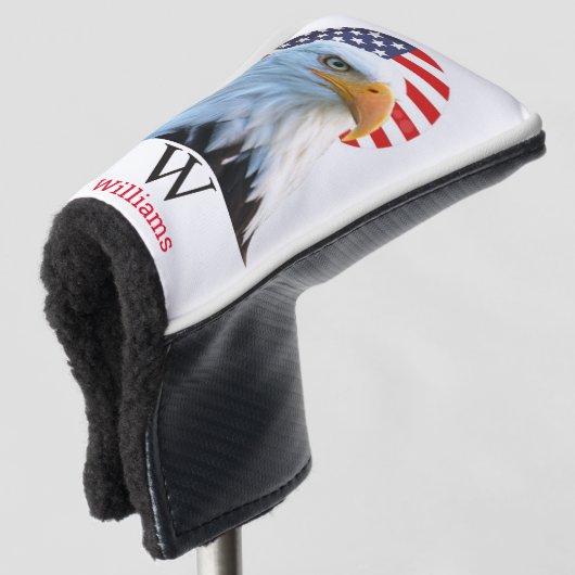 AMERICAN BALD EAGFL Monogram Golf Head Cover Headcover (3/4 Vorderseite)