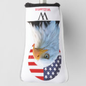 AMERICAN BALD EAGFL Monogram Golf Head Cover Headcover (Rotieren 90)