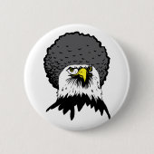 American Bald Eagle Afro Funny Button Abzeichen Bu (Vorderseite)