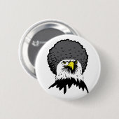 American Bald Eagle Afro Funny Button Abzeichen Bu (Vorne & Hinten)