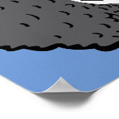 American Bald Eagle Afro Funny Poster Sign (Ecke)