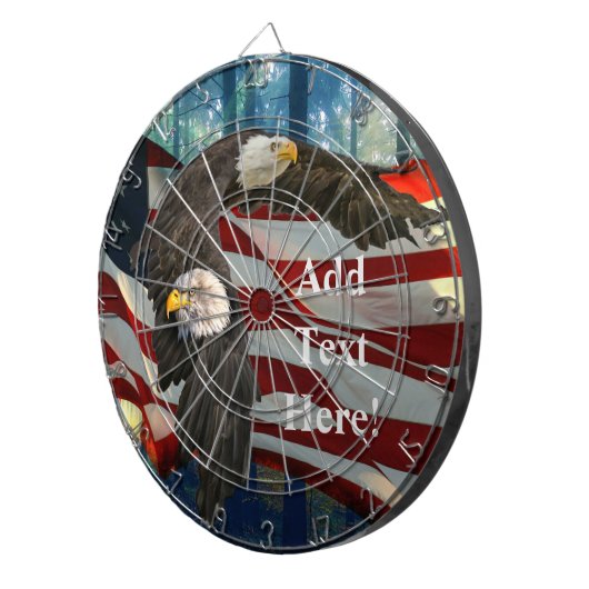 American Bald Eagle American Flag Dartscheibe (Vorderseite rechts)