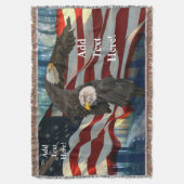 American Bald Eagle American Flag Decke (Vorderseite Vertikal)