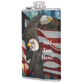American Bald Eagle American Flag Flachmann (Links)