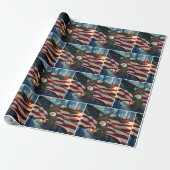 American Bald Eagle American Flag Geschenkpapier (Ungerollt)