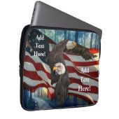 American Bald Eagle American Flag Laptopschutzhülle (Vorne Rechts)