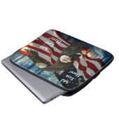 American Bald Eagle American Flag Laptopschutzhülle (Vorne Knopf)