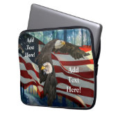 American Bald Eagle American Flag Laptopschutzhülle (Vorderseite Links)