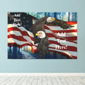 American Bald Eagle American Flag Leinwanddruck (Insitu (Holzboden))