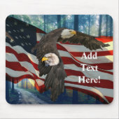 American Bald Eagle American Flag Mousepad (Vorne)
