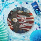American Bald Eagle American Flag Pappteller (Party)