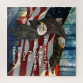 American Bald Eagle American Flag Puzzle (Horizontal)