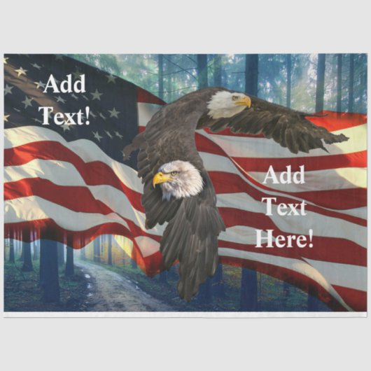 American Bald Eagle American Flag Seidenpapier (Vorderseite)