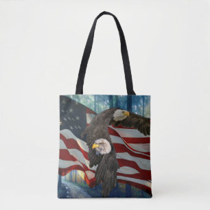 American Bald Eagle American Flag Tasche