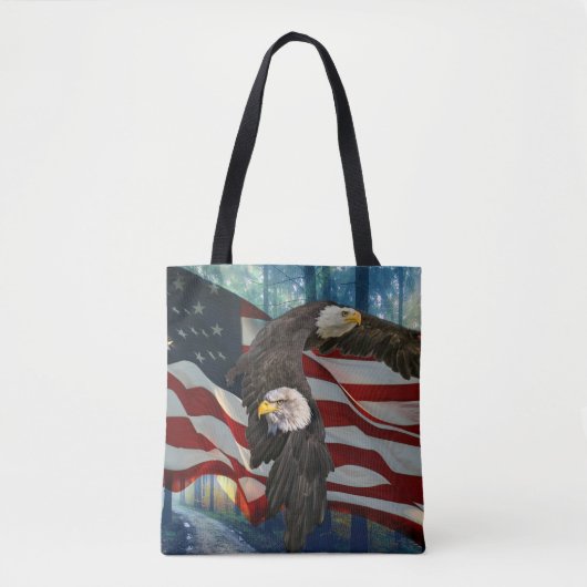 American Bald Eagle American Flag Tasche (Vorderseite)