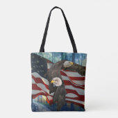American Bald Eagle American Flag Tasche (Rückseite)
