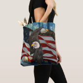 American Bald Eagle American Flag Tasche (Von Nahem)