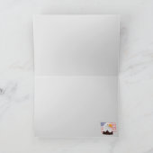 American Bald Eagle and Flag - transparent auf gra Karte (Innenseite)