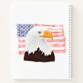 American Bald Eagle and Flag - Transparent White. Notizblock (Rückseite)