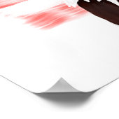 American Bald Eagle and Flag - Transparent White. Poster (Ecke)