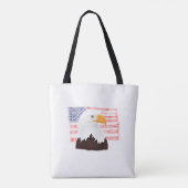 American Bald Eagle and Flag - Transparent White. Tasche (Rückseite)